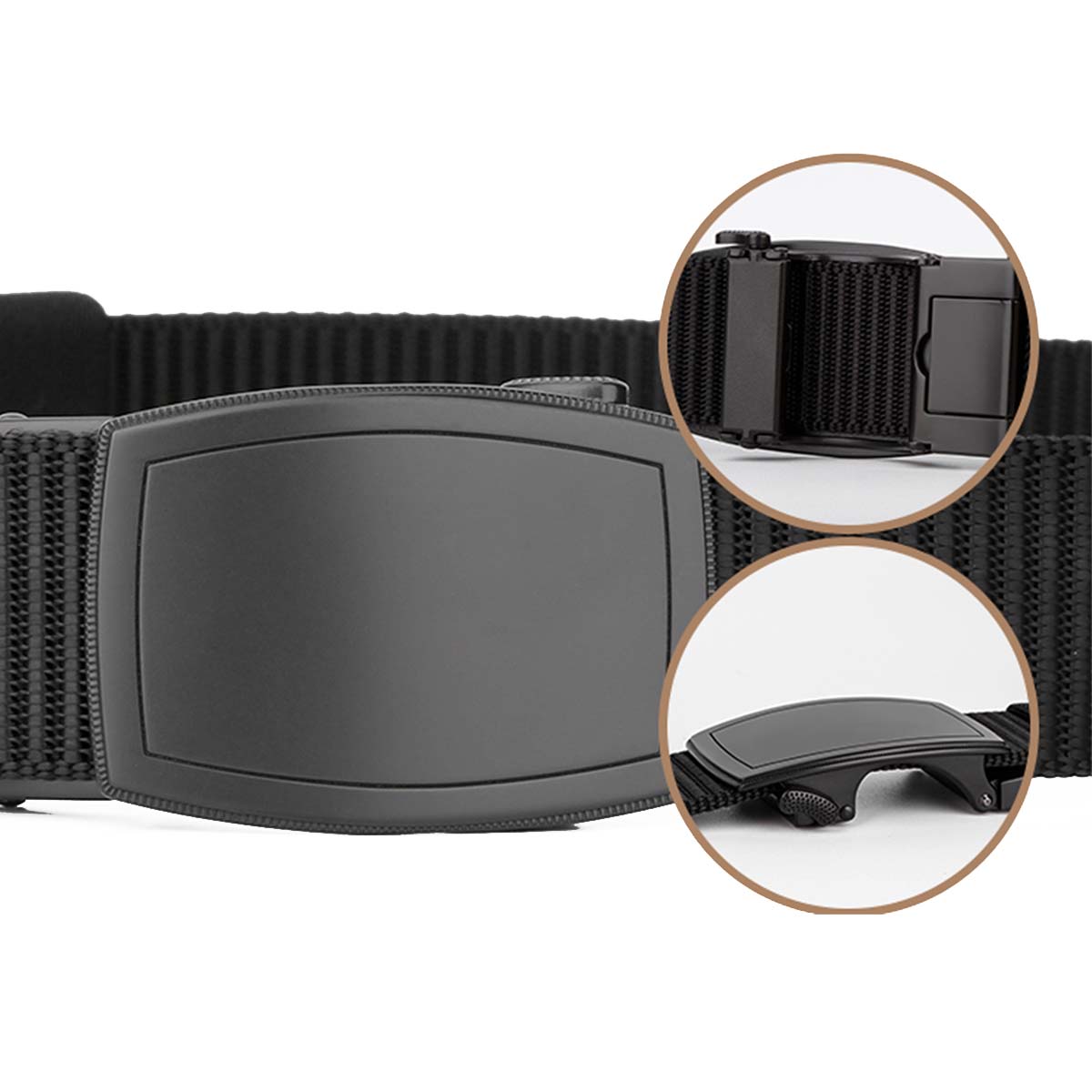 Men's Belt Rhombic Automatic buckle tank belt canvas  fabric belt 3.4cm
